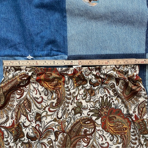 vintage jkla paisley print skirt orange earth tones size M - Picture 5 of 7